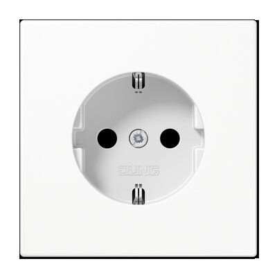 Jung LS1521WW Schutzkontakt-Steckdose, 16 A 250 V ~, Schraubklemmen, Duroplast, Serie LS, alpinweiß