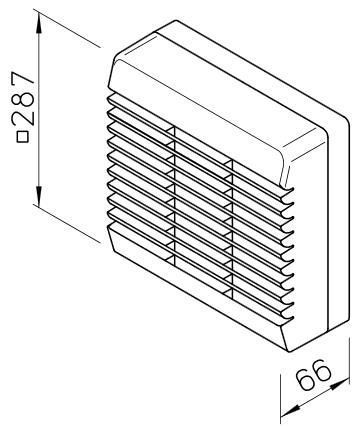 Helios MiniVent GVK 200 Verschlussklappe bei Be- und Entlüftung