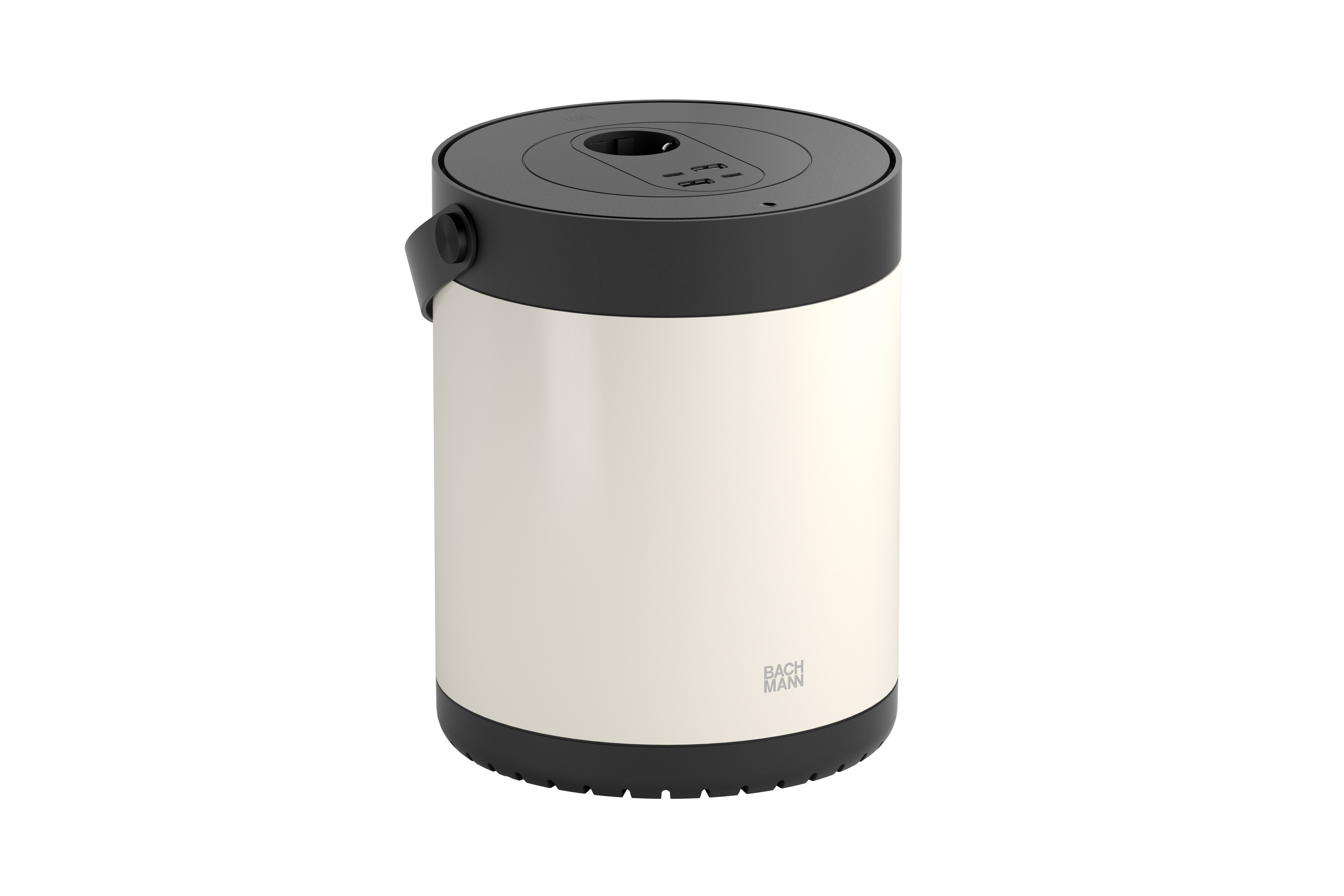 Bachmann BM0010912 XXL-Energiespeicher Schutzkontakt / USB MOV:E, 220 W, 230 Wh. 1x Schutzkontaktsteckdose, 2x USB A/C, ohne Adapter, weiß/schwarz