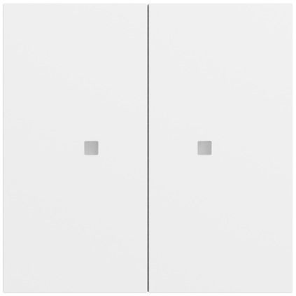 Gira 536972 Wippe 2-fach unbedruckt mit Kontrollfenster, System 70, reinweiß seidenmatt (lackiert)