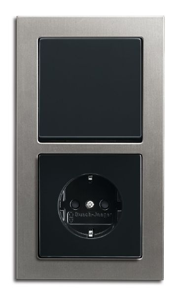 Busch-Jaeger 1721-270 Abdeckrahmen 1-fach  Busch-axcent, platin matt