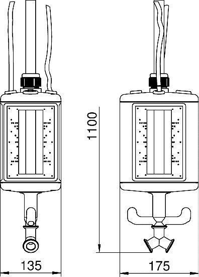 OBO Bettermann 6109827 VHF-8 Energiewürfel leer IP44, Druckluft