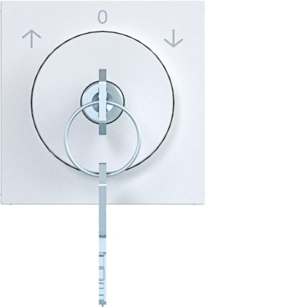 Hager WAF1320WM Zentralstück mit Schloss und Tast-/Rast-Funktion, für Jalousie-Schlüsselschalter, Schlüssel in 0-Stellung abziehbar, A.x/C.x, lichtweiß matt