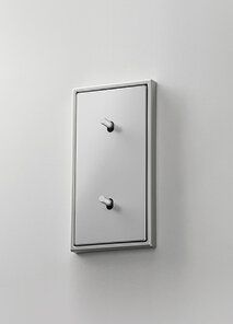 Jung AL12-20K0 Abdeckung mit Kipphebel "Kegel", 2 x 1 Kipphebel, senkrecht, Serie LS 1912, Aluminium