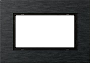 Gira 1001126 Abdeckrahmen 1,5-fach, Gira Esprit, Aluminium schwarz (eloxiert)