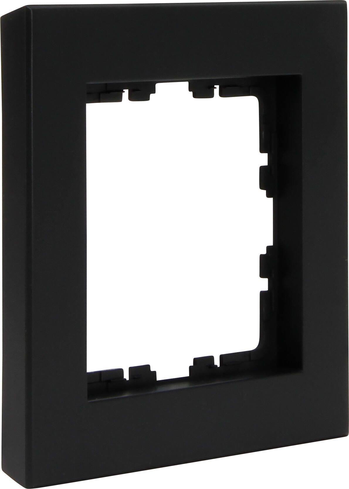 Kopp 406850007 HK07 PURE - Abdeckrahmen 1-fach, Farbe: schwarz matt