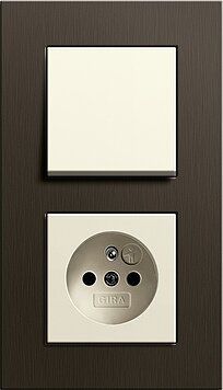 Gira 0212127 Abdeckrahmen 2-fach, Gira Esprit, Aluminium Braun (eloxiert)