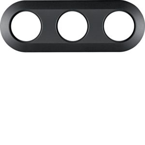 Berker MAN0100417 Rahmen 3-fach, Serie, Serie 1930, softtouch, schwarz