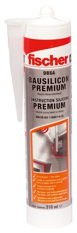 Fischer 053092 Bausilicon DBSA GR, Kartusche 310 ml