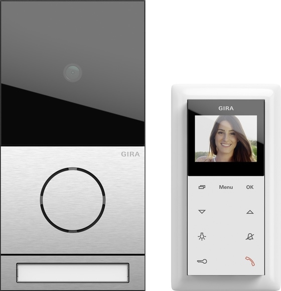 Gira 2416000 Einfamilienhaus Paket Video, System 106, Edelstahl
