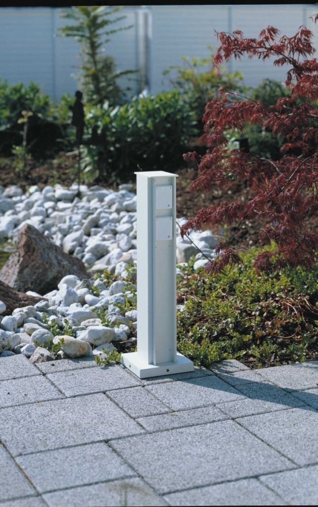 Albert 662106 Steckdosensäule mit 4 Steckdosen, Höhe 500mm, schwarz