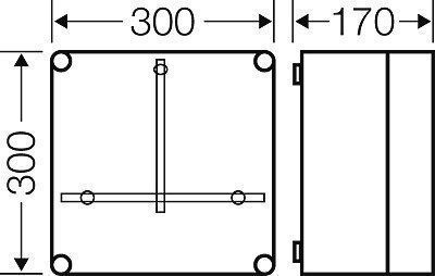 Hensel Mi 2200  Zählergehäuse IP 65, 300 x 300 mm