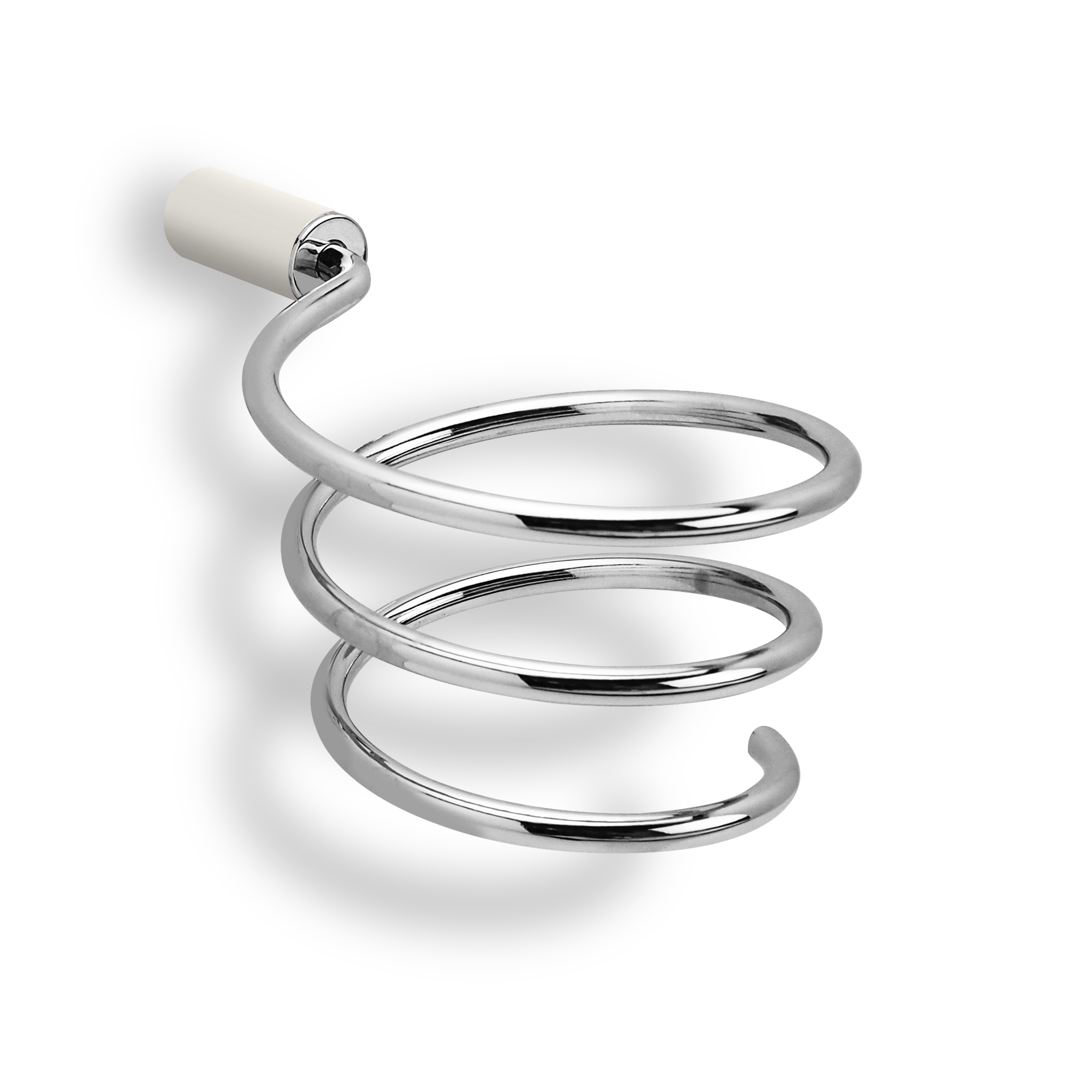 qles FBGD0619 Föhnhalter-Spirale Direktanschluss, für Merten System-M, Polarweiß glänzend, brillant