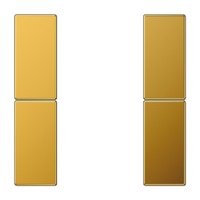 Jung GO2502TSA Tastensatz 2-fach, F50, Serie LS, goldfarben