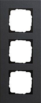 Gira 0213226 Abdeckrahmen 3-fach, Gira Esprit, Linoleum-Multiplex anthrazit
