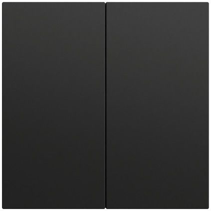 Gira 537074 Wippe 2-fach unbedruckt, System 70, schwarz matt (lackiert)