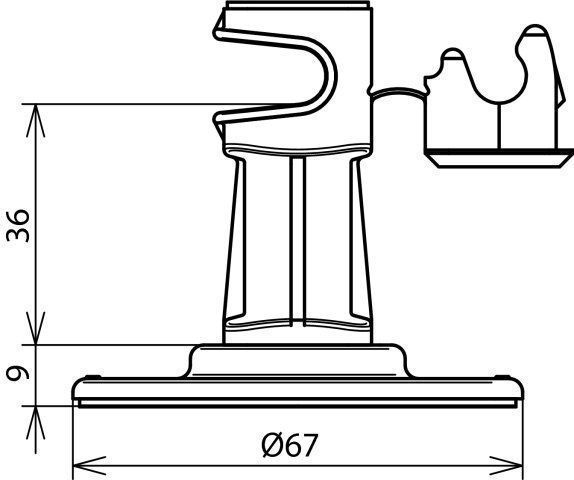 Dehn 297 110 Dachleitungshalter mit Klebepad