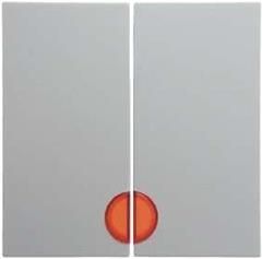 Berker 16278989 Wippe 2-fach mit roter Linse, S.1/B.3/B.7, polarweiß glänzend