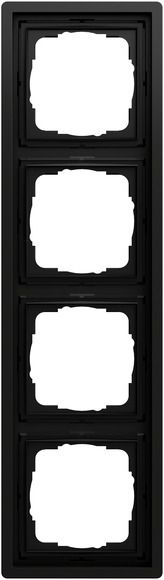 Gira 0214174 Abdeckrahmen 4-fach, Gira F100, schwarz matt (lackiert)