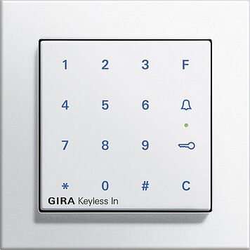 Gira 260503 Gira Keyless In Codetastatur, System 55, reinweiß glänzend