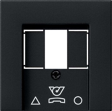 Gira 0260005 Abdeckung TDO-Anschlussdose (nur für Österreich), System 55, schwarz matt