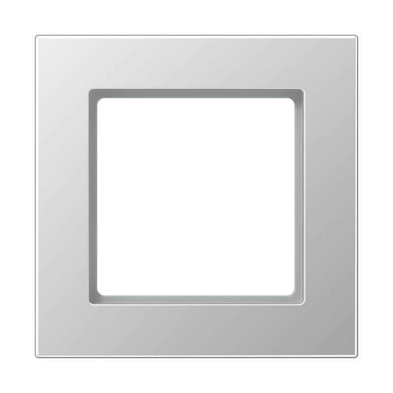 Jung A5581BFAL Rahmen 1-fach, A 550, Thermoplast lackiert, aluminium, senkrechte und waagerechte Montage