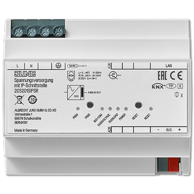 Jung 203201SIPSR KNX Spannungsversorgung mit IP-Schnittstelle, 320 mA