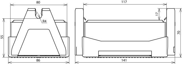Dehn + Söhne 253 060 Dachleitungshalterung 2-fach Typ FB2