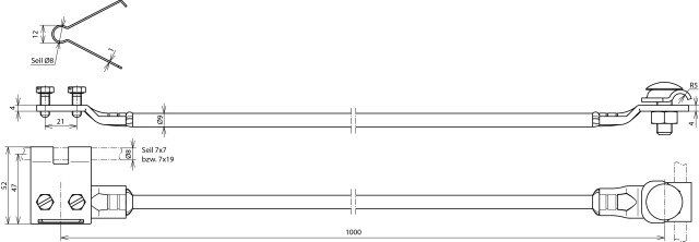Dehn 365 519 Anschluss-Set Seilanlage