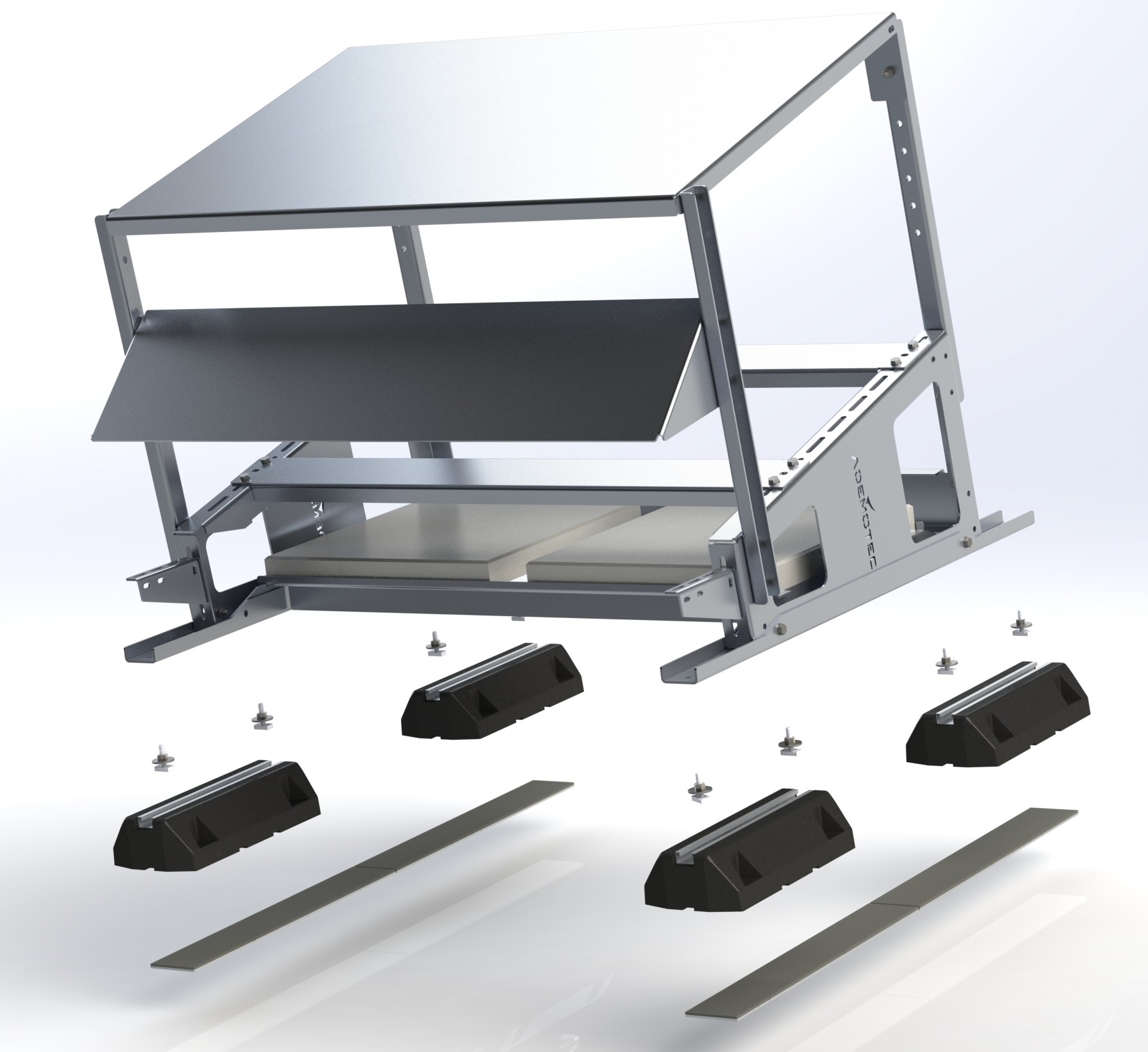 ADEMOTEC 500401901 I-Shelter Flat Shelter L, für einen PV Wechselrichter, Abnahmemenge 5 Stück