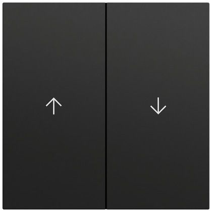 Gira 329474 Wippe 2-fach mit Pfeilsymbol, System 70, schwarz matt (lackiert)