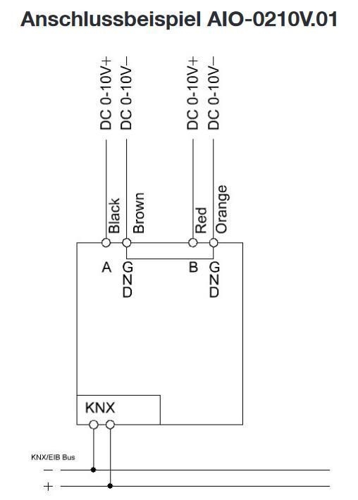 MDT AIO-0210V.01 Analog Ein-/Ausgang 2-fach, UP 0-10V