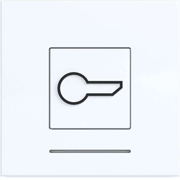 Hager WAW1093WG Wippe 1-fach, abtastbares Symbol Türöffner, klare Linse, A.x/C.x, lichtweiß glänzend
