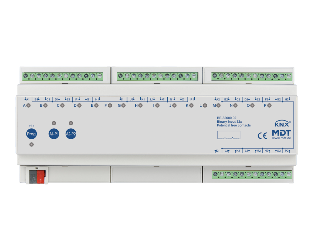 MDT BE-32000.02 Binäreingang 32-fach, 12TE, REG, Ausführung potentialfrei