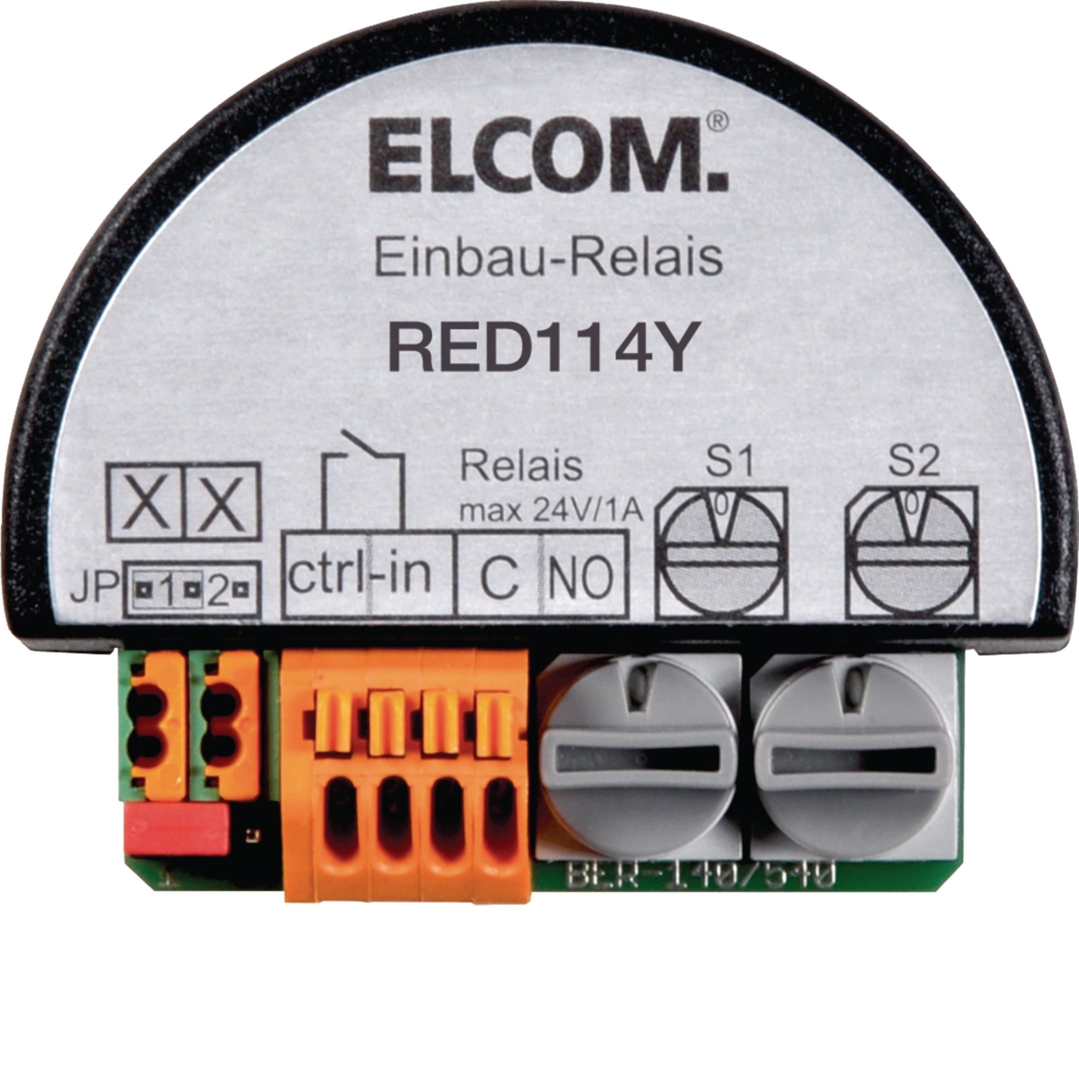 Elcom RED114Y Schaltrelais 1fach mit Eingang, Unterputz, 2-Draht, schwarz, für Türsprechanlagen