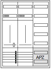 Hager ZB331X25 Zählerschrank 2 ZP 3-Punkt-Befestigung