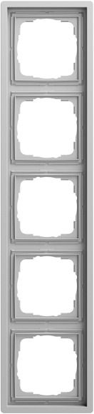Gira 0215176 Abdeckrahmen 5-fach, Gira F100, grau matt (lackiert)