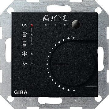 Gira 2100005 Stetigregler Tasterschnittst. 4-fach KNX, System 55, schwarz matt