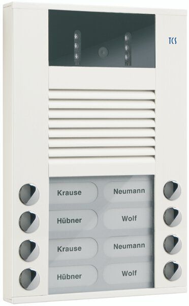 TCS AVE 14083-0018 Video-Sprechanlage Außenstation für 8 WE, Aufputz