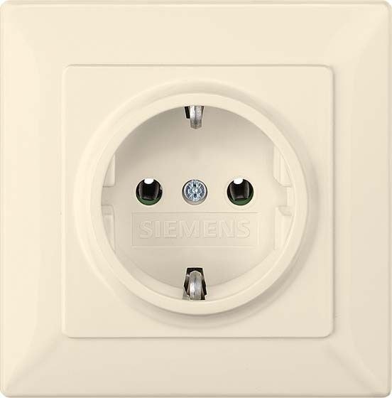Siemens 5UB1581 DELTA line Schutzkontakt-Steckdose Vollplatte, elektroweiß