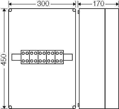 Hensel K 7051 Kabelabzweigkasten IP65 300x450x170mm