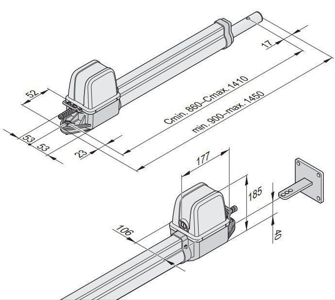 Sommer S11522-00001 Drehtorantrieb twist 200 EL Set 1flg.