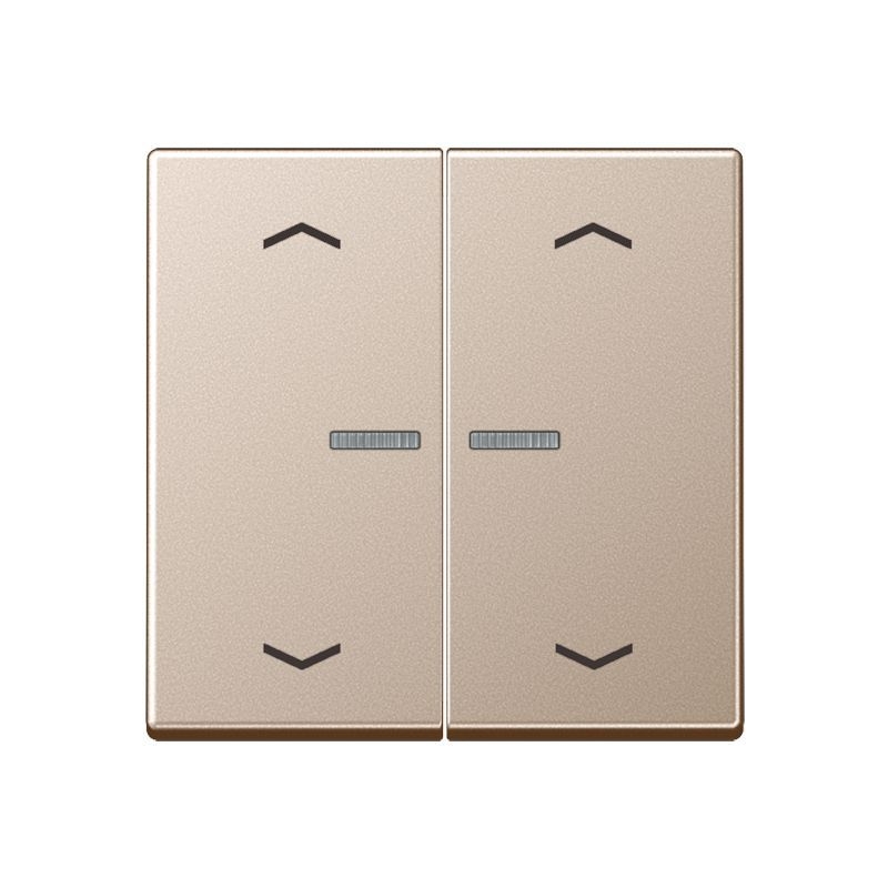 Jung A102KO5PCH Wippe mit Lichtleiter, mit Pfeilsymbolen für Taster 2-fach, Duroplast lackiert, F10, Serie A, champagner
