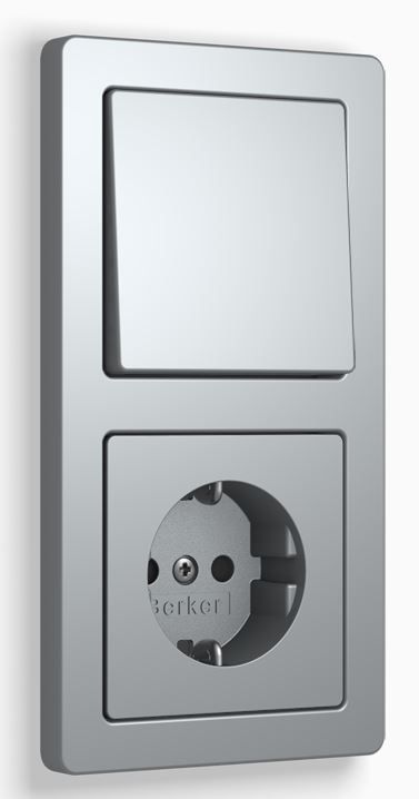 Berker 47436084 Schutzkontakt-Steckdose, Q.x, aluminium samt