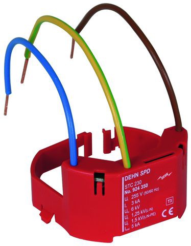 Dehn + Söhne 924350 Überspannungsableiter Typ 3 STC-Modul für Schutzkontakt Steckdose