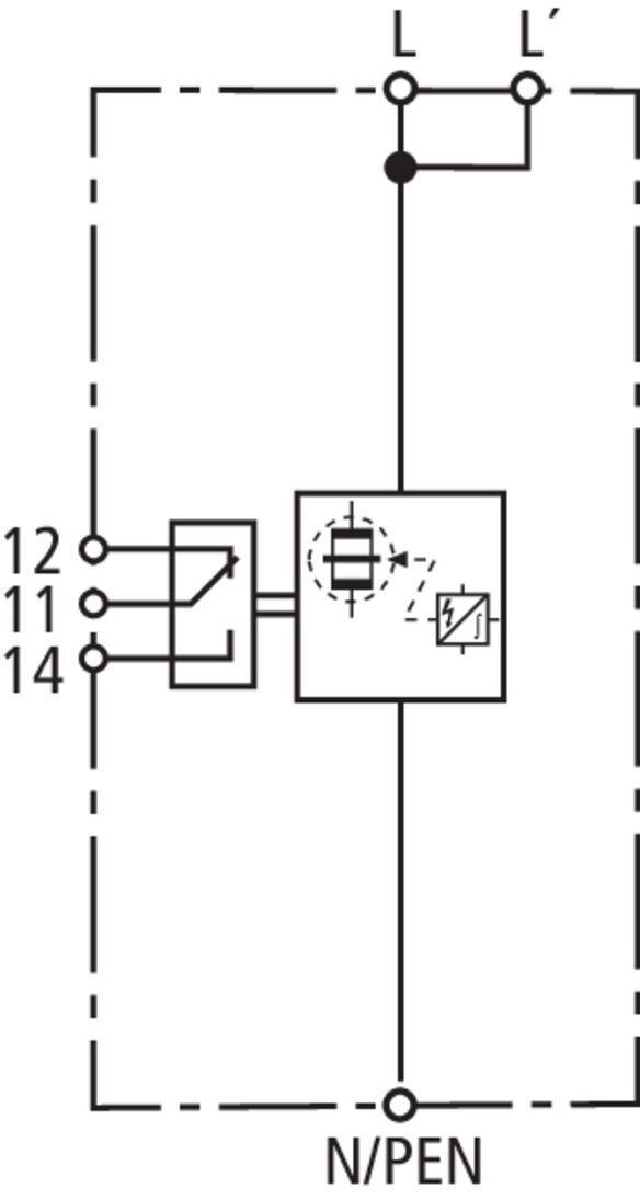 Dehn + Söhne 961145 Koordinierter Blitzstromableiter Typ 1 DEHNbloc Maxi 440 V AC