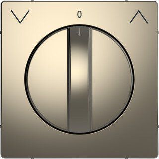 Merten MEG3875-6050 Zentralplatte für Rollladen-Tast-Rastschalter-Einsatz, System Design, Nickelmetallic