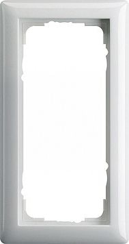 Gira 100203 Abdeckrahmen 2-fach ohne Mittelsteg , Standard 55, reinweiß glänzend