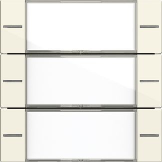 Gira 577301 Wippenset 3-fach Beschriftungsfeld Tastsensor 4.55, Klar/Cremeweiß