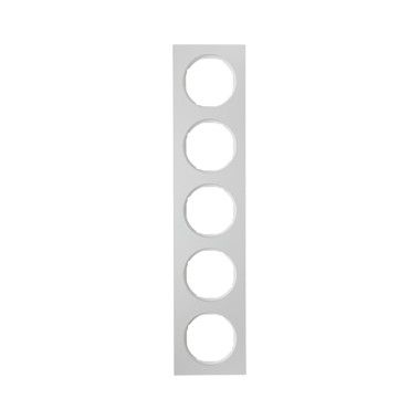 Berker 10152274 Rahmen 5-fach, R.3, Alu/polarweiß